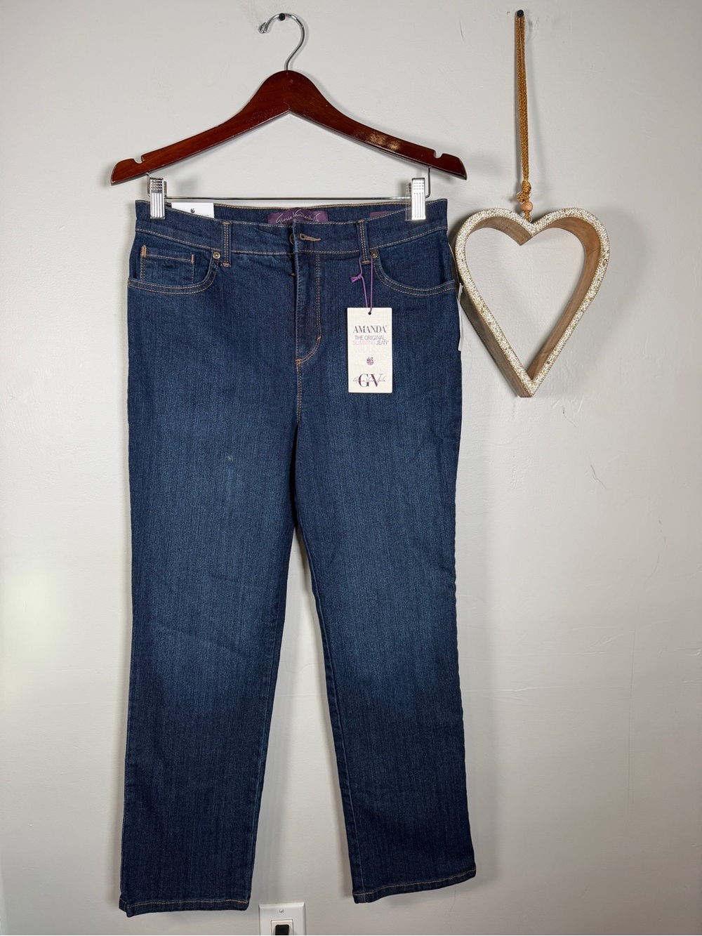 Gloria Vanderbilt Amanda Jeans 10P Short Scottsdale Dark Wash Slimming Tapered